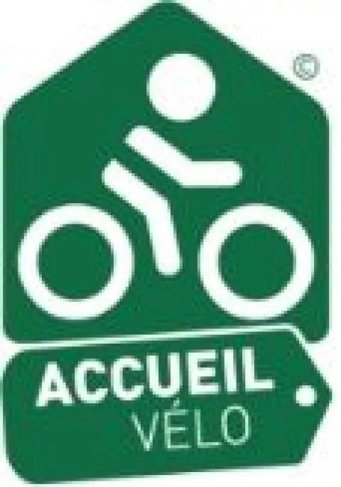 Logo accueil vélo hôtel à Ducey, Normandie